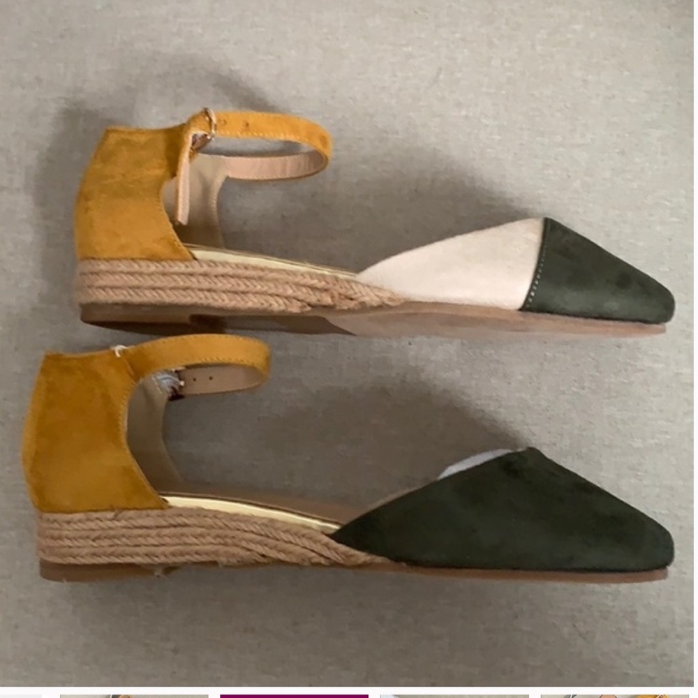 ModCloth Color Block Suede Flats - Picture 2 of 2